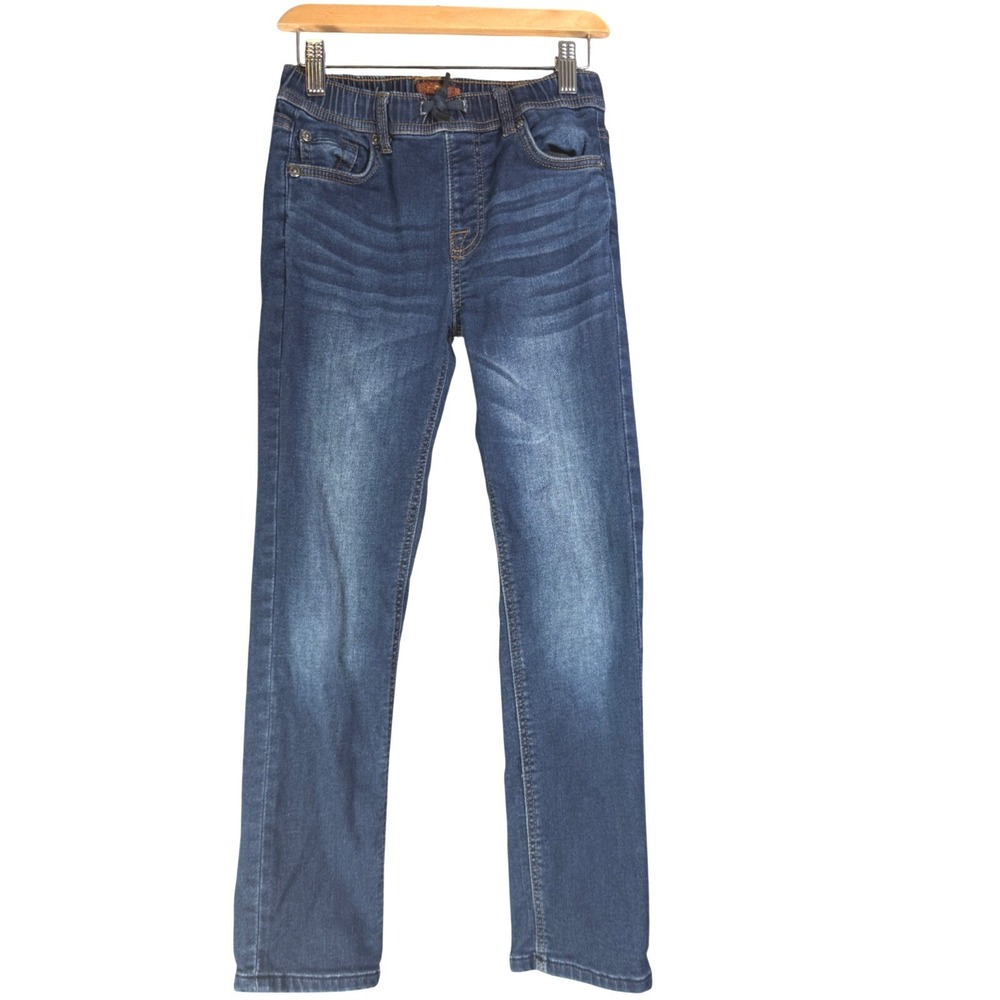 7 For All Mankind Pull On Jeans Kids 10 Slim Fit Dark Wash Comfy Y2K Style Indie